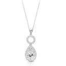 9ct Gold CZ Pendant-P261W