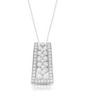 9ct White Gold CZ Pendant-P263W