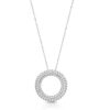 9ct Gold CZ Circle Pendant-P271W