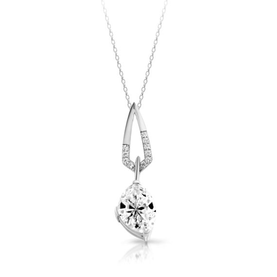 9ct Gold CZ Pendant-P281W