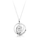 9ct Gold CZ Pendant-P284W