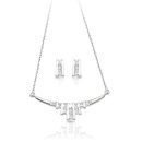 9ct Gold CZ Necklace Set-SET26W