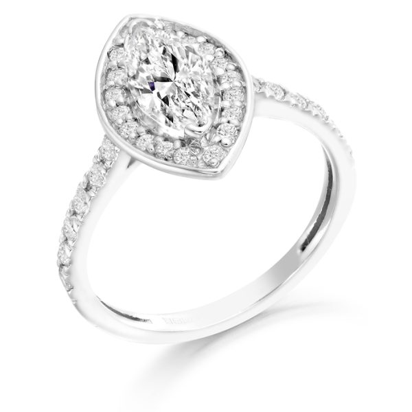 9ct Gold CZ Engagement Ring-D2W