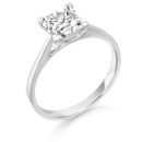 9ct White Gold Princess Cut CZ Engagement Ring-R344W