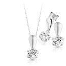 9ct Gold CZ Pendant-SET8W