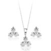 9ct White Gold CZ Pendant-SET192W