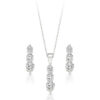 9ct Gold CZ Trilogy Pendant-SET57W