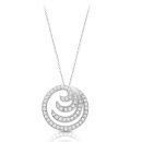 9ct Gold CZ Velour Pendant-P258W