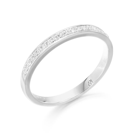 9ct Gold CZ Wedding Ring-R317WB