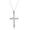 9ct White Gold Diamond Cross Pendant - DPL4W
