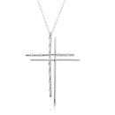 9ct White Gold Diamond Cross Pendant - DPL82W