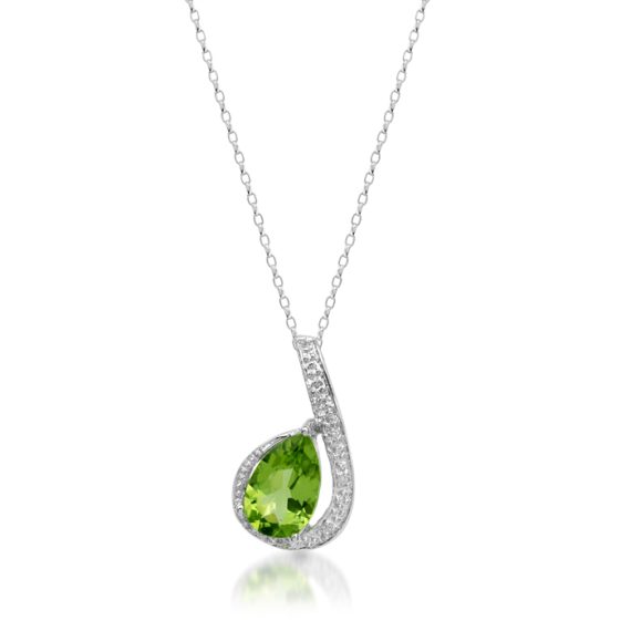 9ct White Gold Diamond Pendant-DPL400PP