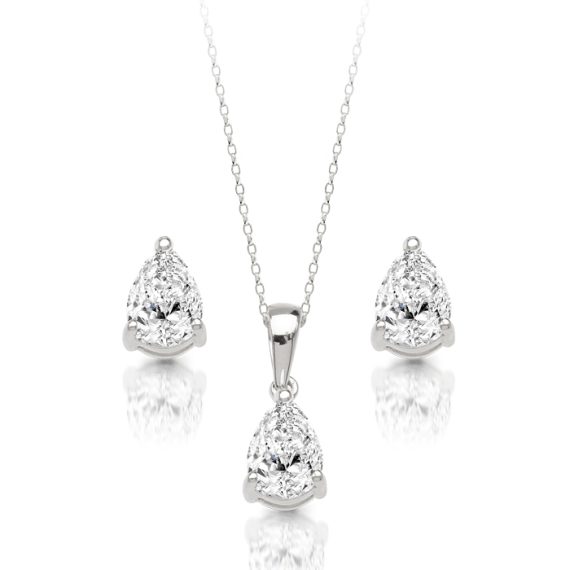 9ct Gold CZ Pendant-SET1W