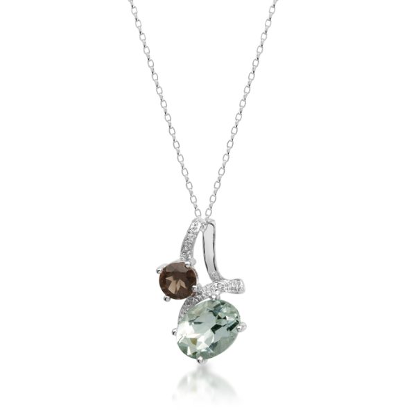 9ct White Gold Diamond Pendant-DPL247P