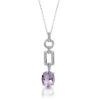 9ct White Gold Diamond Pendant-DPL313PA