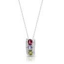 9ct White Gold Diamond Pendant-DPL317P