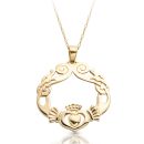 Claddagh Pendant with Celtic Knot-P051