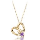 9ct Gold Floating Heart Claddagh Pendant-P058A