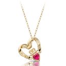 9ct Gold Floating Heart Claddagh Pendant-P058R