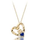 9ct Gold Floating Heart Claddagh Pendant-P058SAP