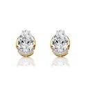 Pear Shape CZ Stud Earrings-E262