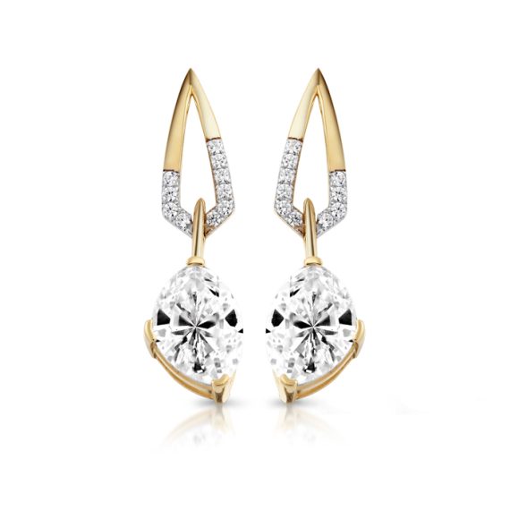 9ct Gold Drop Earrings-E281