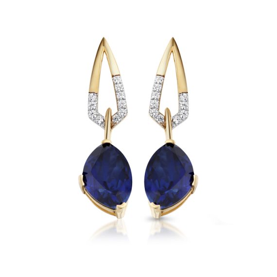 Sapphire Drop Earrings-E281S