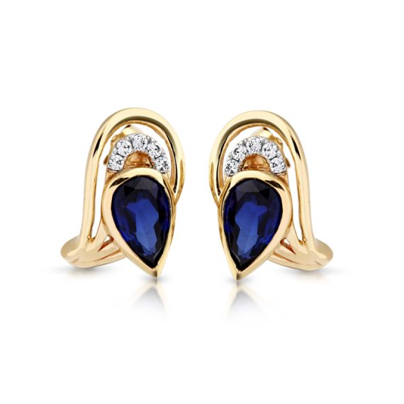 Sapphire Pear shape Earrings-E282S
