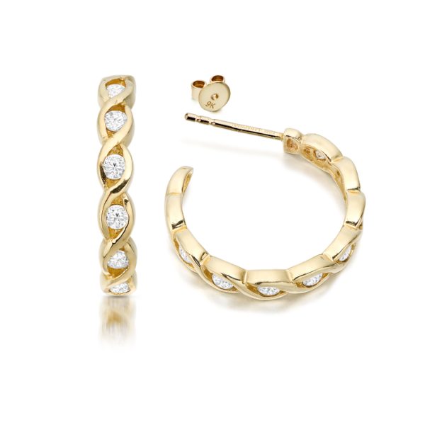 CZ Hoop Earrings-E29