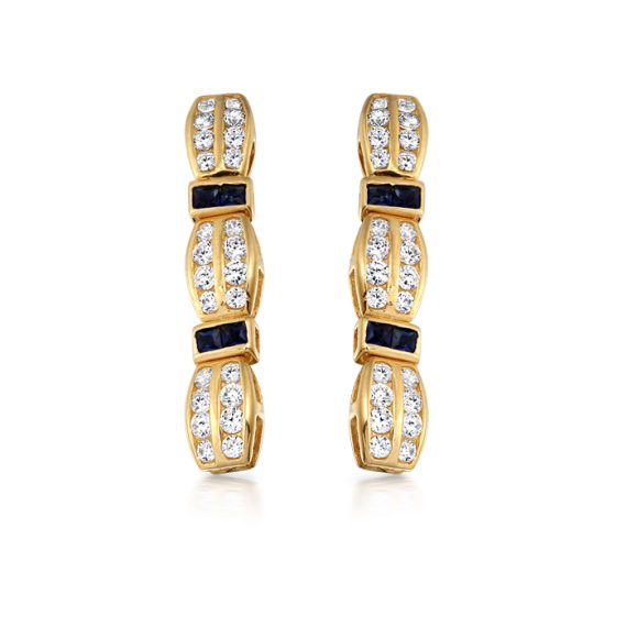 CZ Sapphire Earrings-ER26S