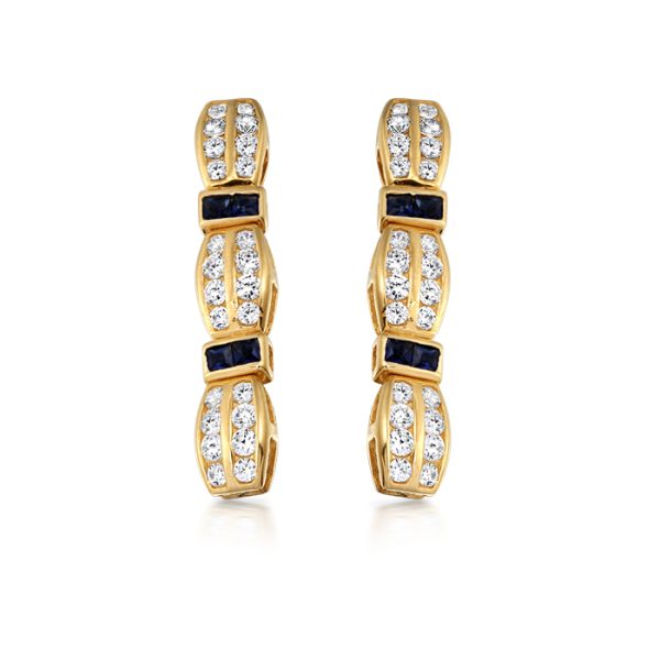 CZ Sapphire Earrings-ER26S