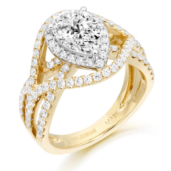 9ct Gold CZ Dress Ring-R337