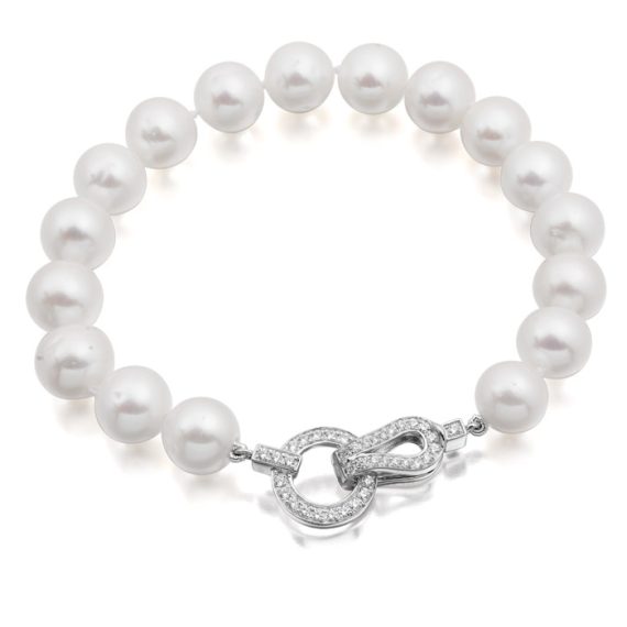 Silver Cultured Pearl Bracelet - PL54B