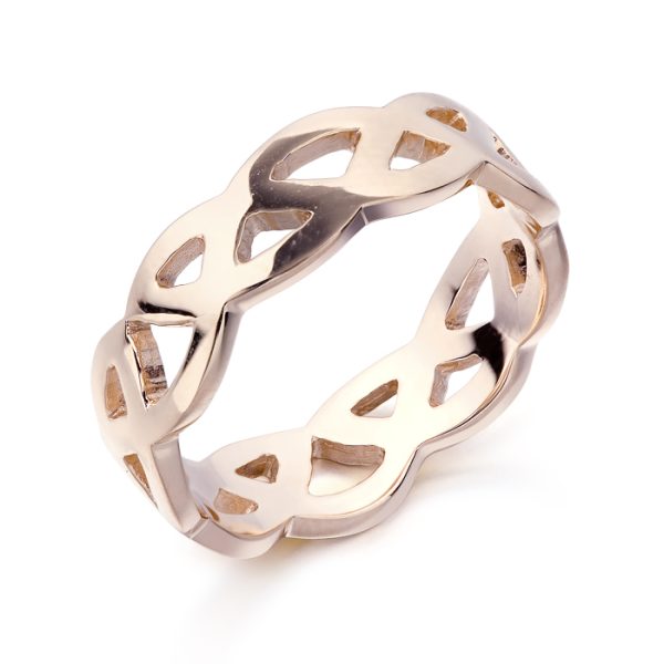 Rose Gold Celtic Wedding Ring-1518R