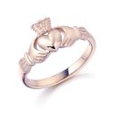 9ct Gold Rose Claddagh Ring - CL8R