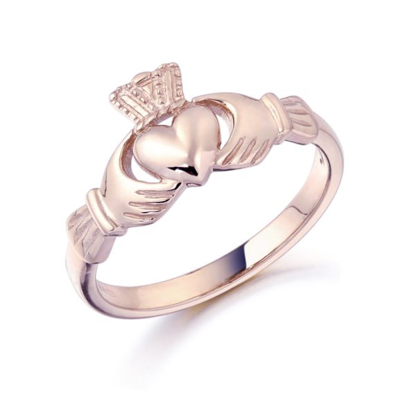 9ct Gold Rose Claddagh Ring - CL8R