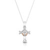 Silver Celtic and Claddagh Cross Pendant-SC80