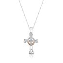 Silver Celtic and Claddagh Cross Pendant-SC80