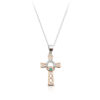 Silver Celtic and Claddagh Cross Pendant-SC82