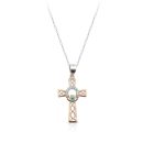 Silver Celtic and Claddagh Cross Pendant-SC82