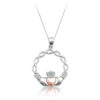 Silver Claddagh Pendant with Celtic design-SP72