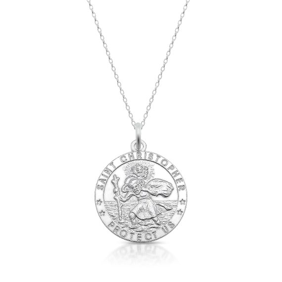Silver Saint Christopher Medal-SST30