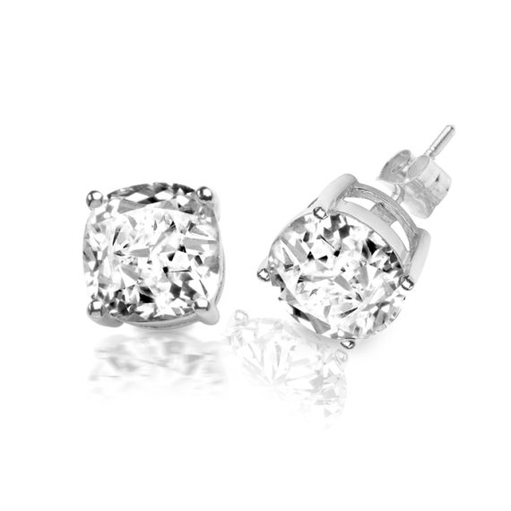 CZ Stud Earrings-E205W