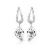 White Gold Drop Earrings-E281W