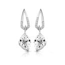 White Gold Drop Earrings-E281W