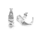 9ct White Gold Stud Earrings-E286W