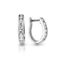 White Gold Hoop Earrings-E82W