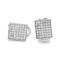 White Gold CZ Earrings-ER21W