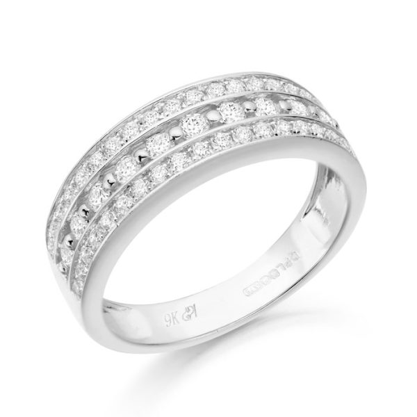 White Gold Wedding Ring-R102W