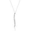 9ct White Gold Diamond Pendant-DPL12W